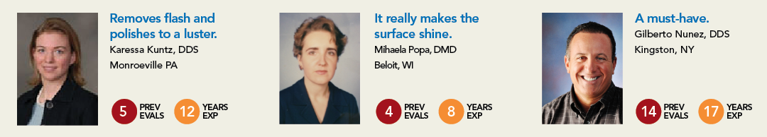 dental product evaluation johnson promident diamond composite polishers headshots